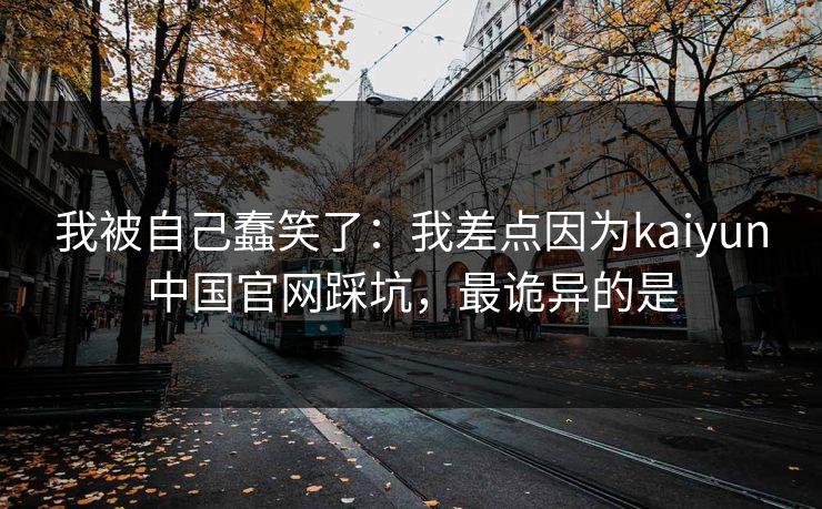 我被自己蠢笑了：我差点因为kaiyun中国官网踩坑，最诡异的是